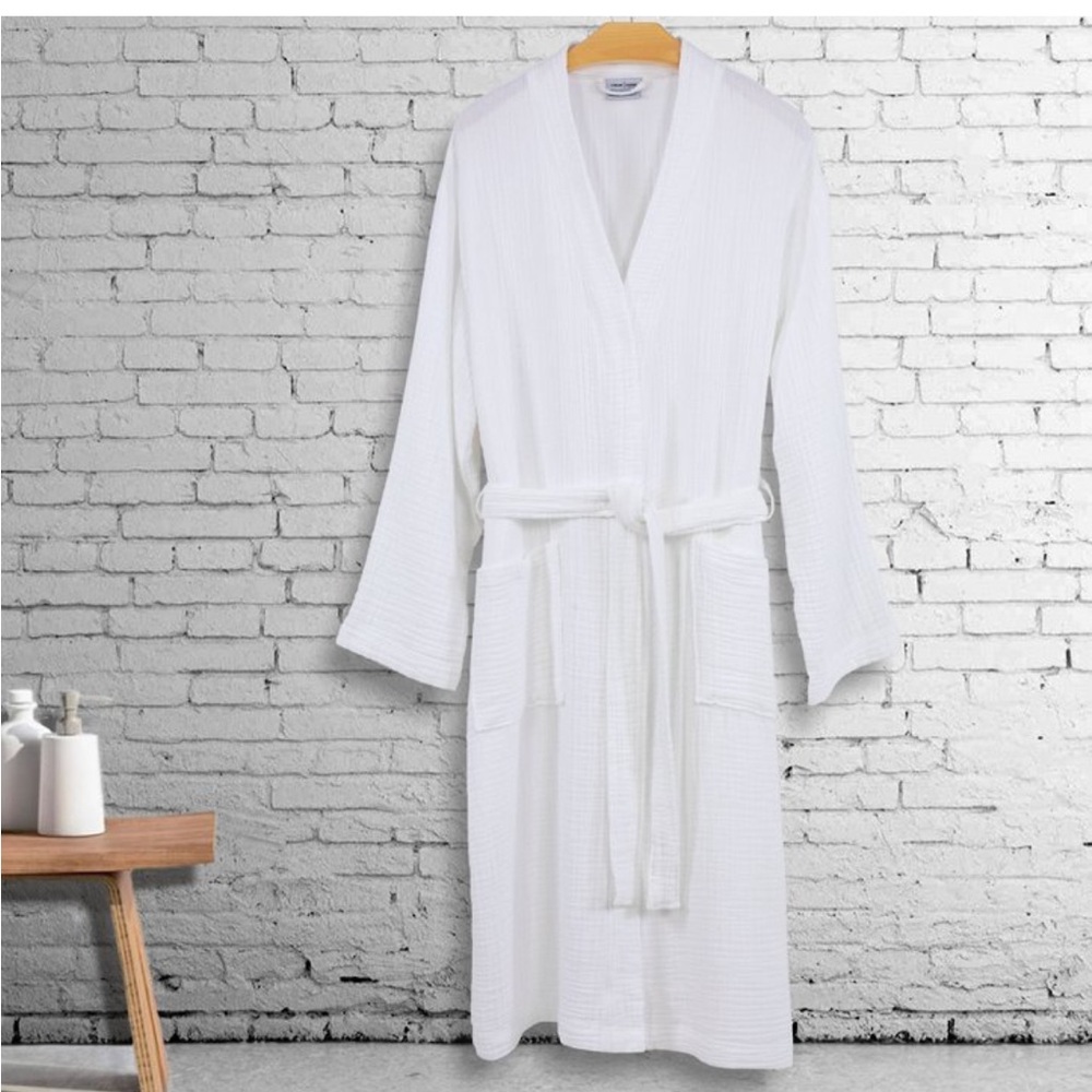 S/M Smyrna Hotel Spa Luxury Robe
White - Linum Home Textiles